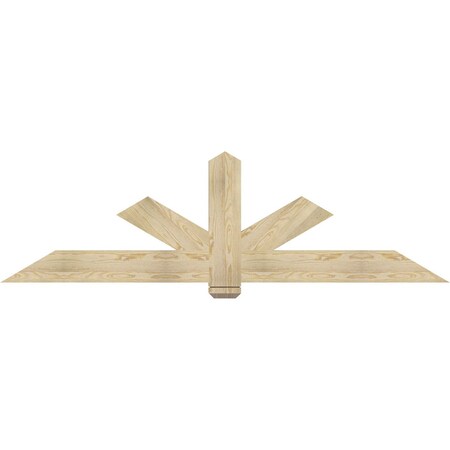 Ekena Millwork Kennewick Rough Sawn Timber Gable Bracket, Douglas Fir, 84"W x 24"H x 2"D x 6"F, 7/12 Pitch GBW084X24X0206KEN00RDF